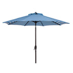Parasol d'extérieur à manivelle rayé SAFAVIEH Hadire Inside Out de 9 pieds