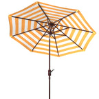 Parasol d'extérieur à manivelle rayé SAFAVIEH Hadire Inside Out de 9 pieds