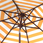 Parasol d'extérieur à manivelle rayé SAFAVIEH Hadire Inside Out de 9 pieds
