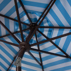 Parasol d'extérieur à manivelle rayé SAFAVIEH Hadire Inside Out de 9 pieds