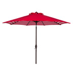 Parasol d'extérieur à manivelle rayé SAFAVIEH Hadire Inside Out de 9 pieds