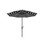 Parasol d'extérieur à manivelle rayé SAFAVIEH Hadire Inside Out de 9 pieds
