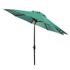 Parasol d'extérieur à manivelle rayé SAFAVIEH Hadire Inside Out de 9 pieds