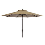 Parasol d'extérieur à manivelle rayé SAFAVIEH Hadire Inside Out de 9 pieds
