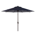 Parasol d'extérieur à manivelle rayé SAFAVIEH Hadire Inside Out de 9 pieds