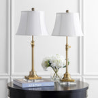 SAFAVIEH Lighting Amande Lot de 2 lampes de table à hauteur réglable 27-31 pouces (13 L x 13 P x 31 H)