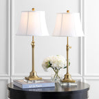 SAFAVIEH Lighting Amande Lot de 2 lampes de table à hauteur réglable 27-31 pouces (13 L x 13 P x 31 H)