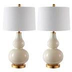Lampe de table SAFAVIEH Lighting Diede Gourd (lot de 2) - 15 x 15 x 28,5 cm - 15 L x 15 P x 29 H