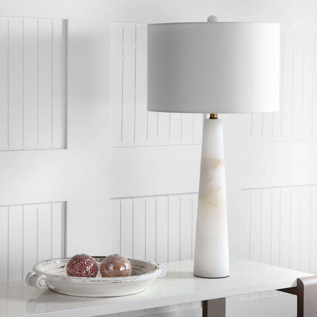 Lampe de table à DEL SAFAVIEH Lighting Giorgiana 30 pouces en albâtre - 15 x 15 x 30 - 15 L x 15 P x 30 H