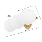 Applique murale traditionnelle SAFAVIEH Lighting Lambrini 21 (3 ampoules) - 6 L x 8 P x 21 H - 21 L x 8 P x 6 H
