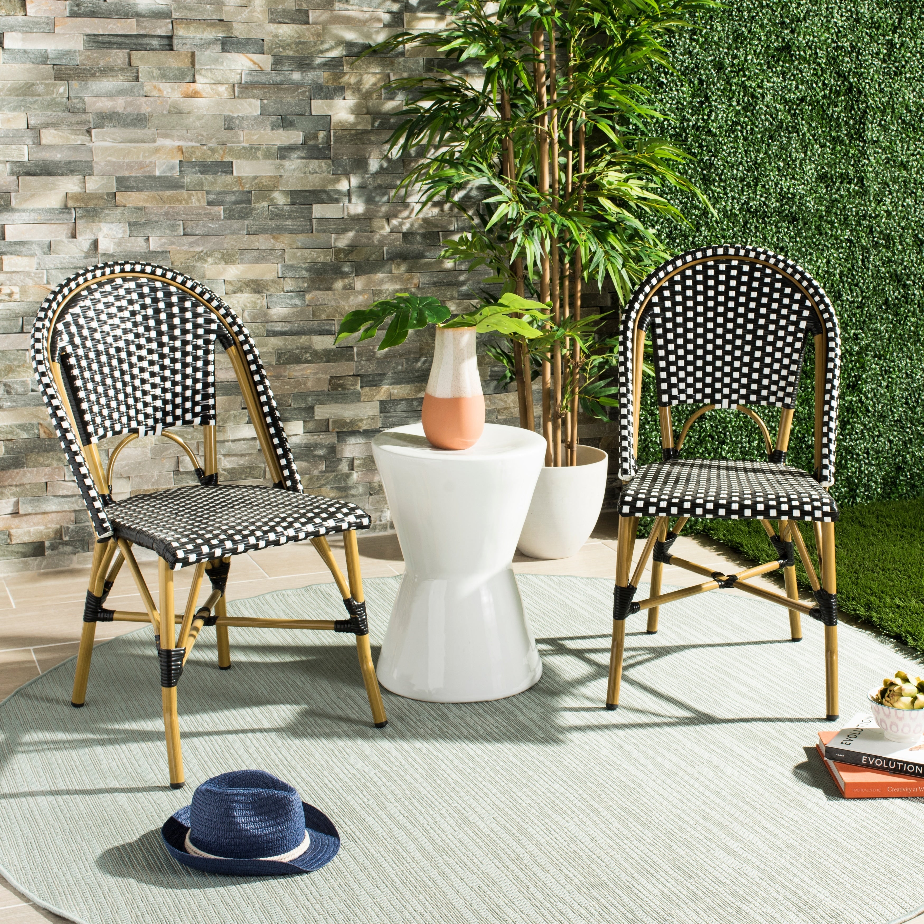 Chaise de salle à manger empilable SAFAVIEH Marolyn (lot de 2) - 18 L x 22 P x 35 H