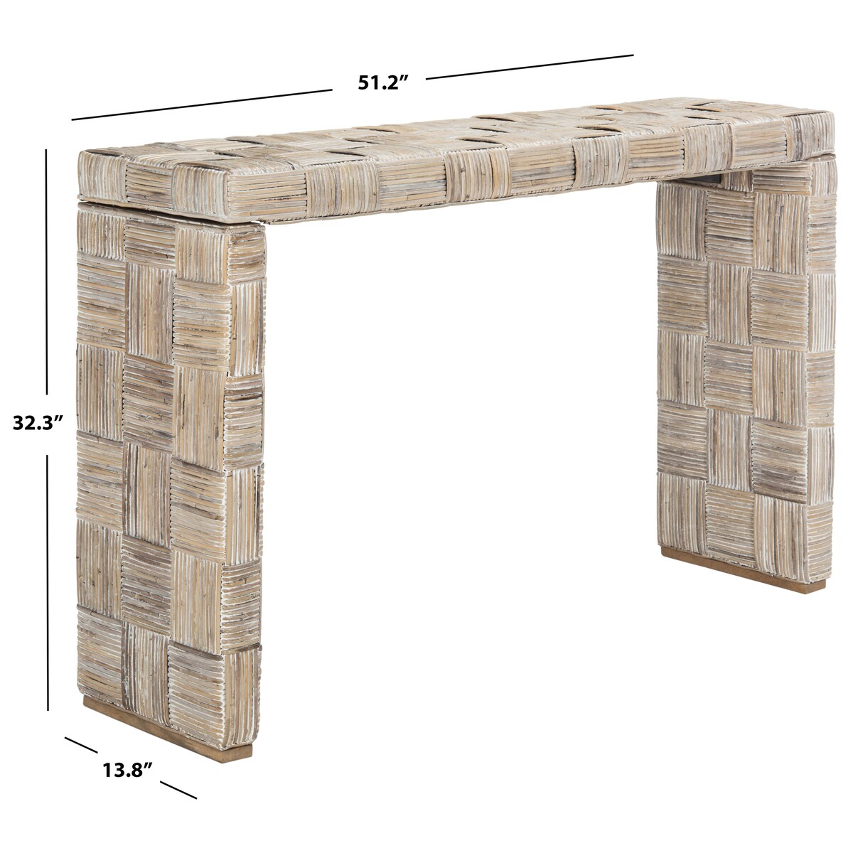 Console en rotin Mindel SAFAVIEH - 51 L x 14 P x 32 H