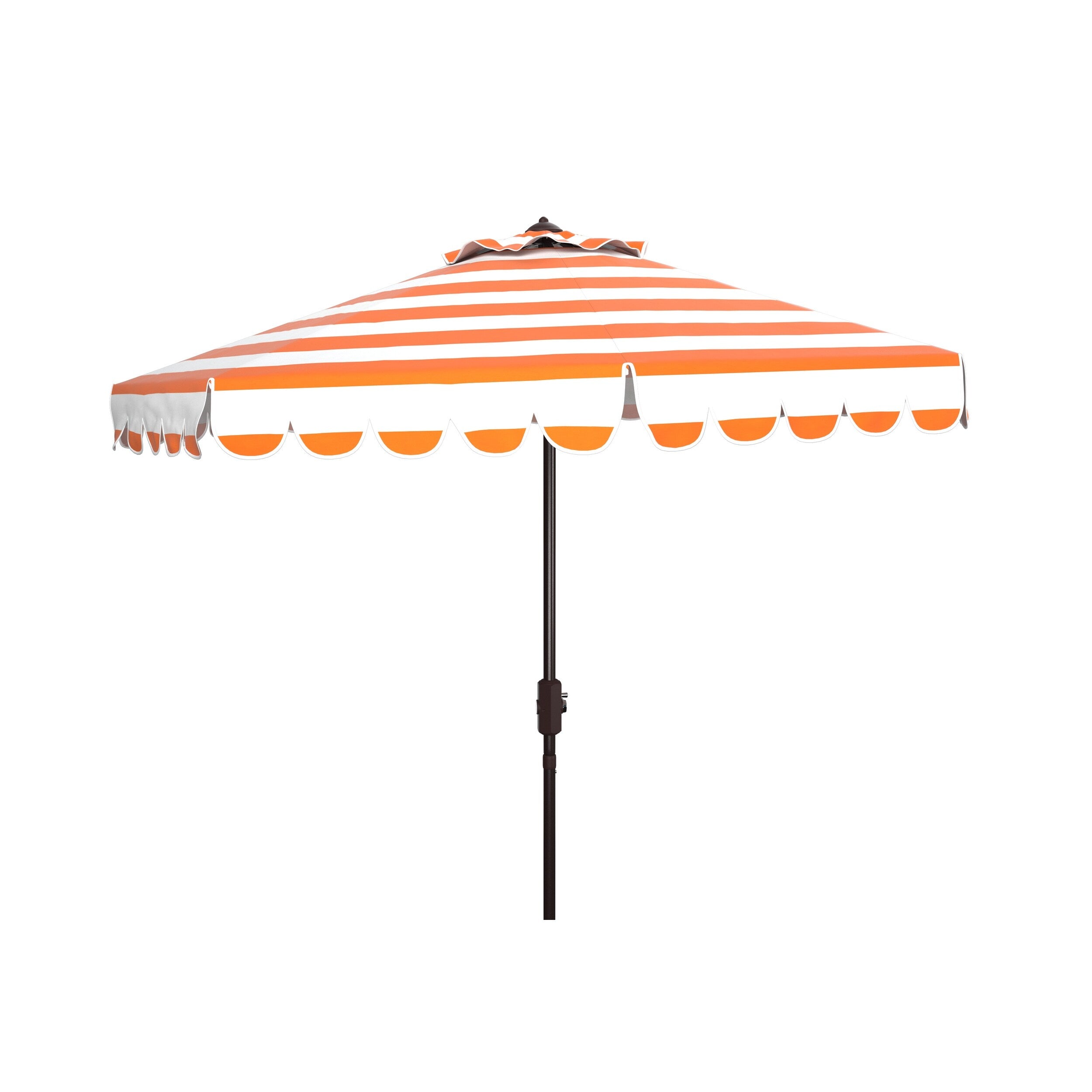 Parapluie à manivelle rayé SAFAVIEH Nargiz de 2,7 m, à motif festonné