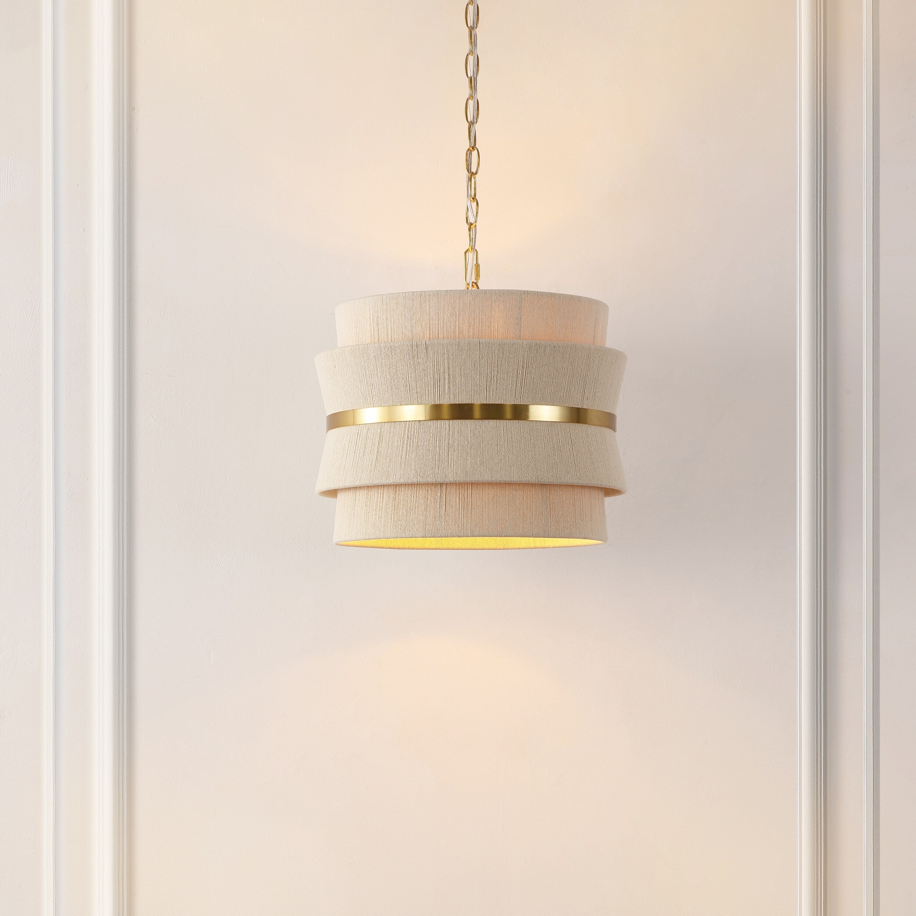 SAFAVIEH Oprea Suspension réglable à 3 lumières (ampoules LED incluses) - 16 x 16 x 16,5-72,5