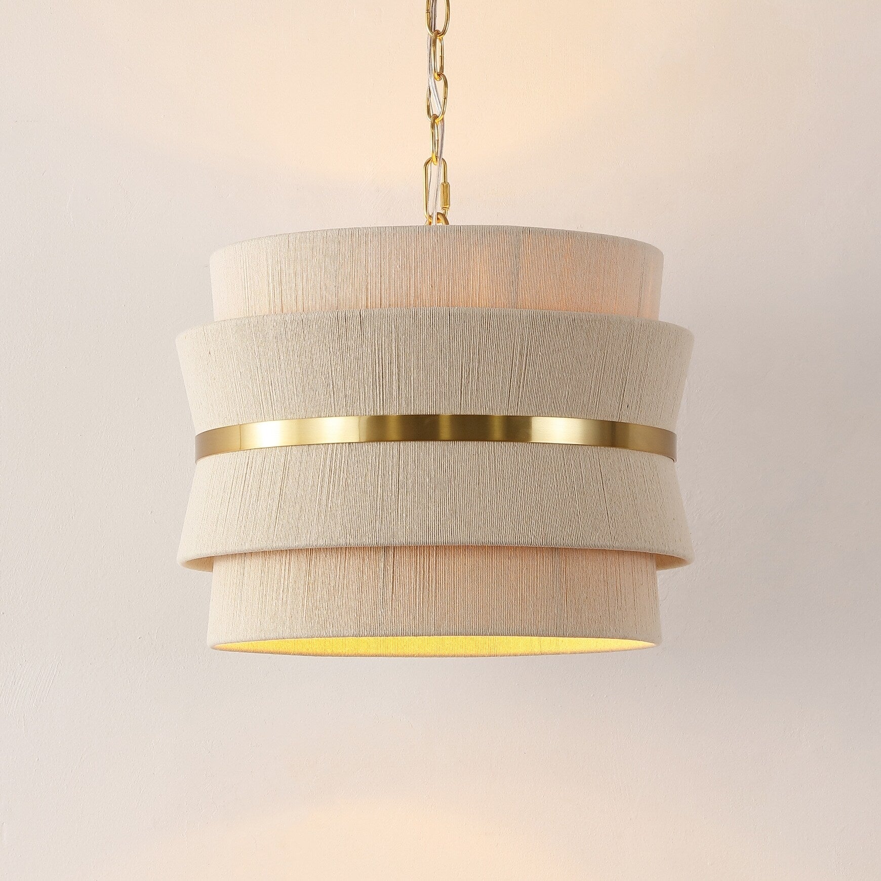 SAFAVIEH Oprea Suspension réglable à 3 lumières (ampoules LED incluses) - 16 x 16 x 16,5-72,5
