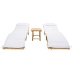 Ensemble de chaises longues d'extérieur Blaguna 3 pièces SAFAVIEH - 83 L x 20 P x 24 H