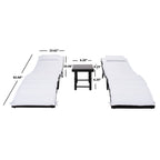 Ensemble de chaises longues d'extérieur Blaguna 3 pièces SAFAVIEH - 83 L x 20 P x 24 H
