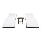 Ensemble de chaises longues d'extérieur Blaguna 3 pièces SAFAVIEH - 83 L x 20 P x 24 H