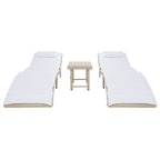 Ensemble de chaises longues d'extérieur Blaguna 3 pièces SAFAVIEH - 83 L x 20 P x 24 H
