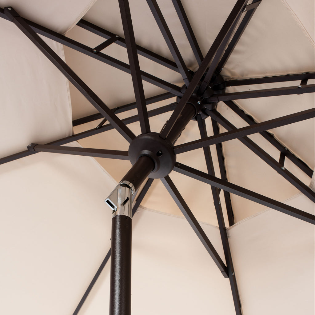 Parasol de marché double SAFAVIEH Outdoor Livia 9 pieds, base non incluse
