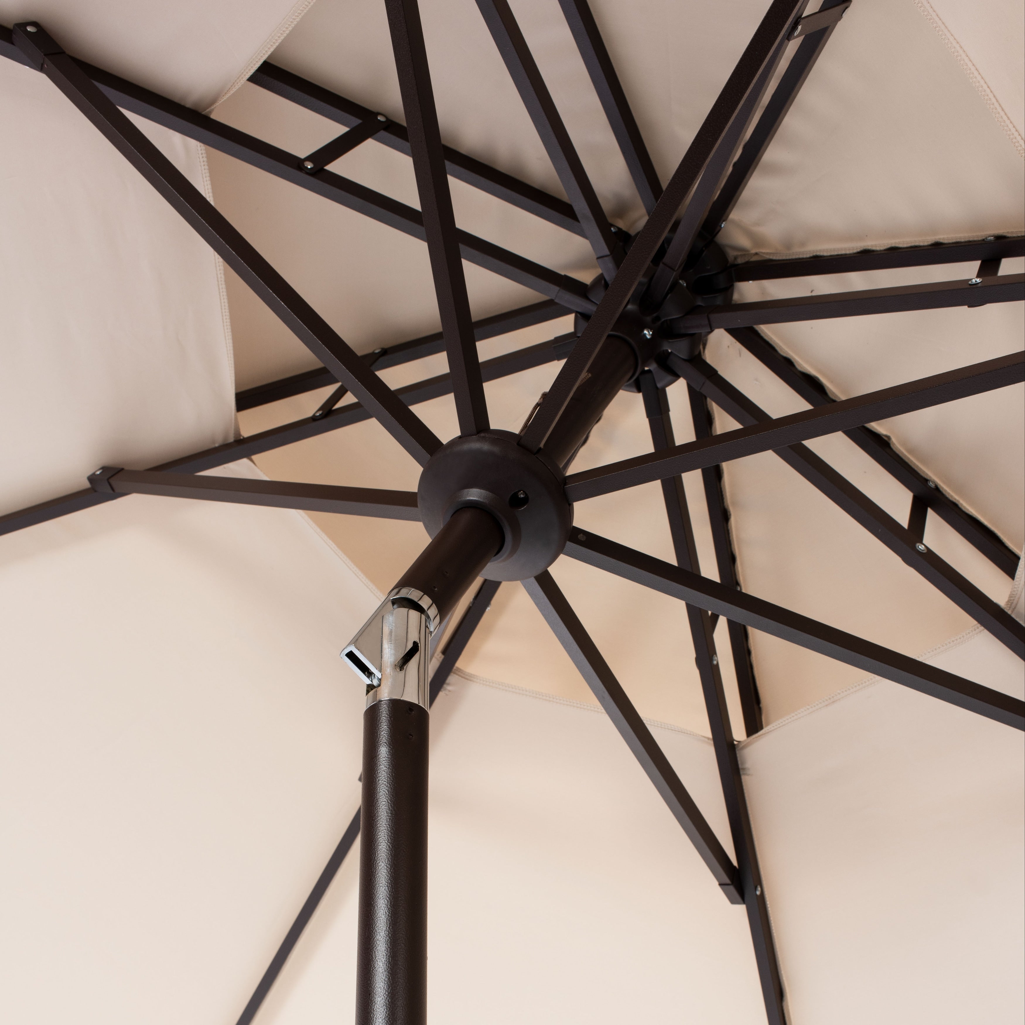 Parasol de marché double SAFAVIEH Outdoor Livia 9 pieds, base non incluse