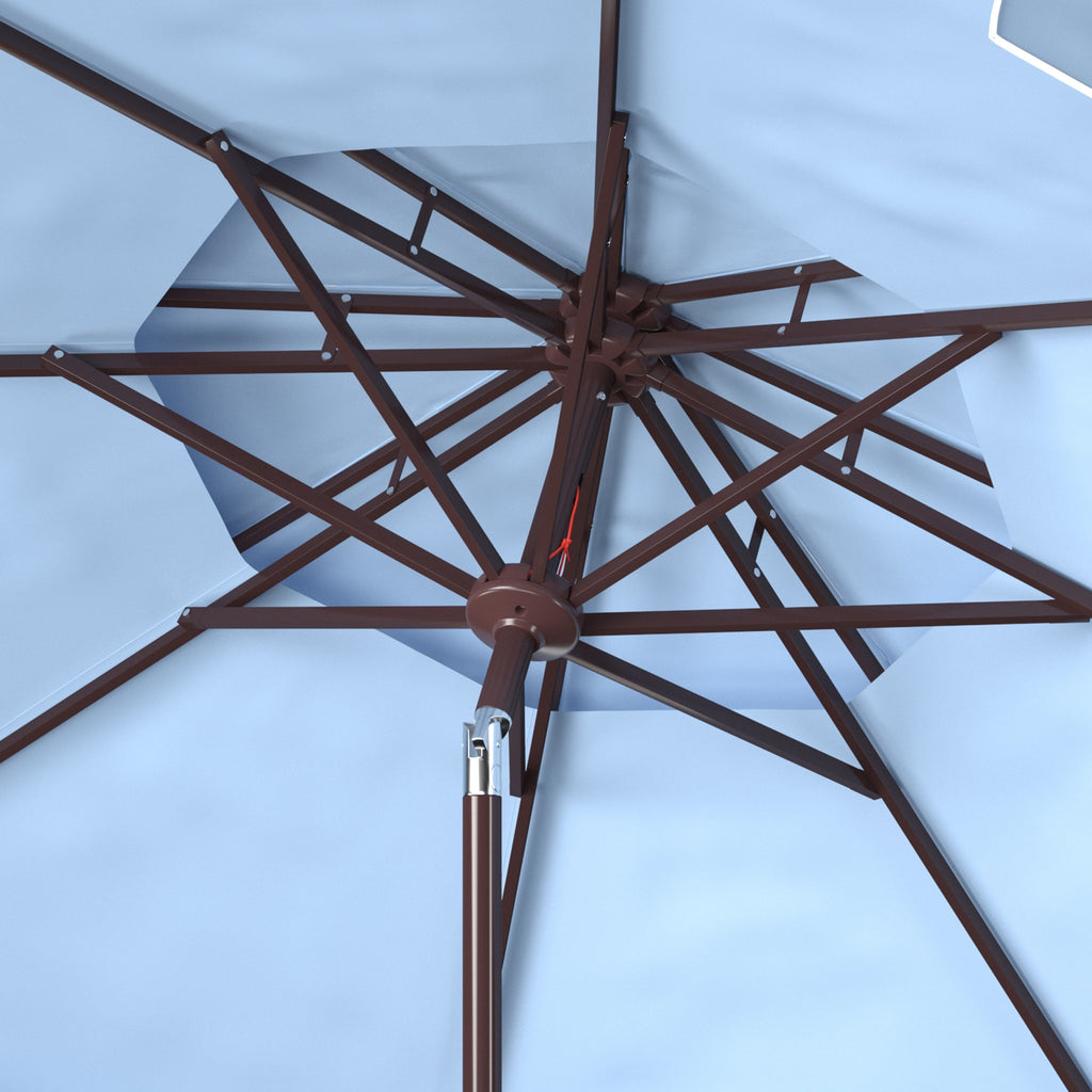 Parasol de marché double SAFAVIEH Outdoor Livia 9 pieds, base non incluse