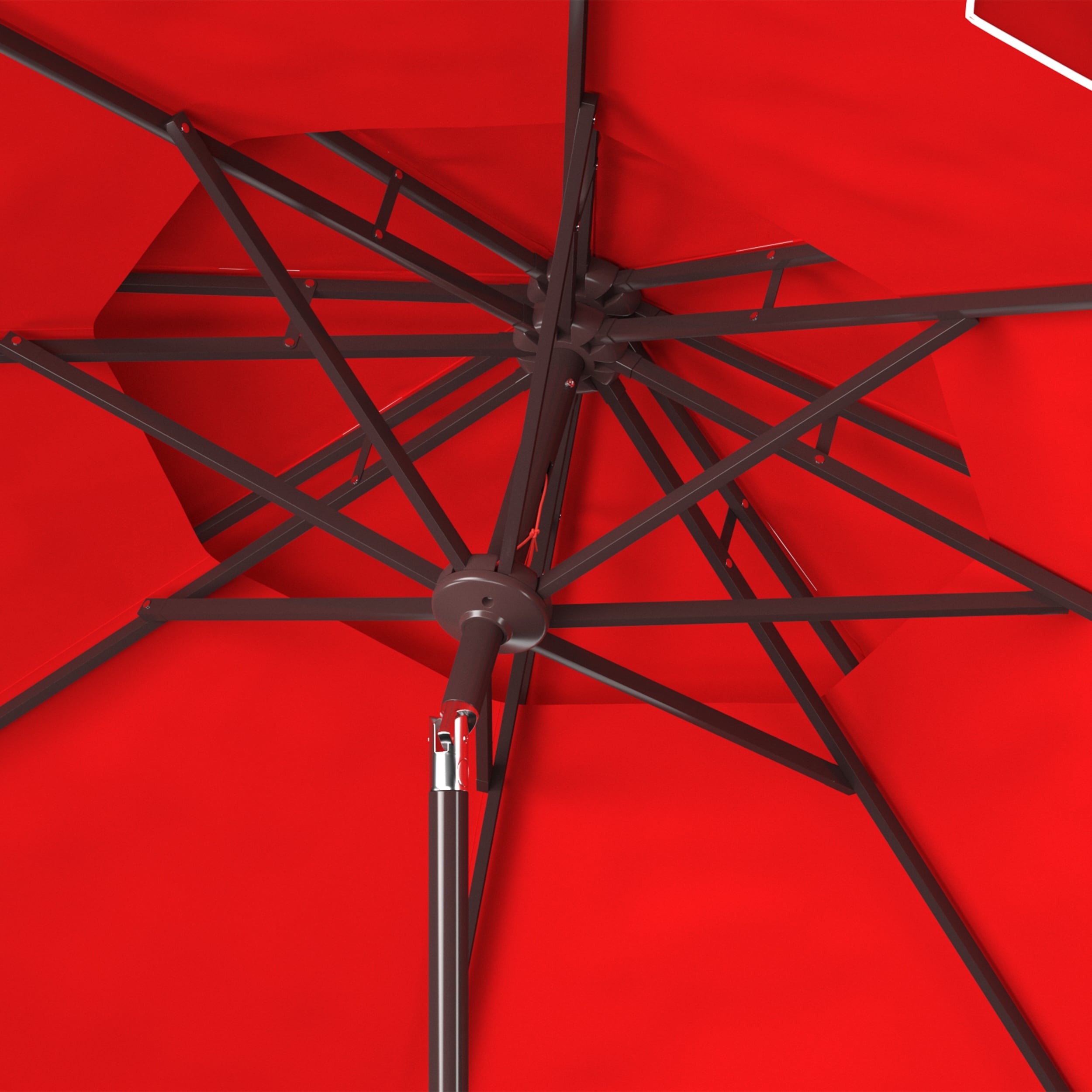 Parasol de marché double SAFAVIEH Outdoor Livia 9 pieds, base non incluse
