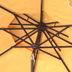 Parasol de marché double SAFAVIEH Outdoor Livia 9 pieds, base non incluse