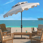 Parasol de marché double SAFAVIEH Outdoor Livia 9 pieds, base non incluse