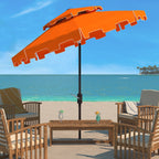 Parasol de marché double SAFAVIEH Outdoor Livia 9 pieds, base non incluse