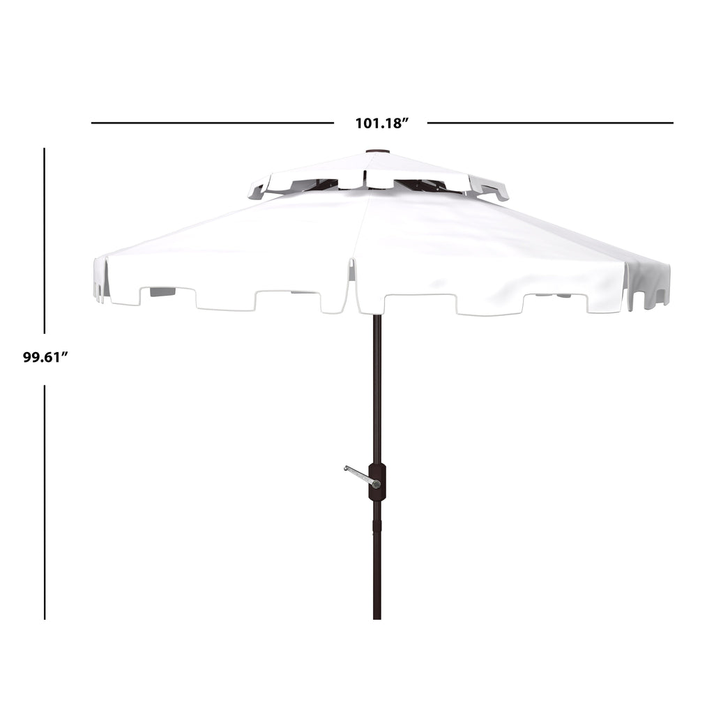 Parasol de marché double SAFAVIEH Outdoor Livia 9 pieds, base non incluse