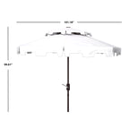 Parasol de marché double SAFAVIEH Outdoor Livia 9 pieds, base non incluse