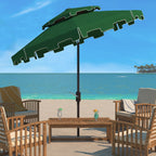 Parasol de marché double SAFAVIEH Outdoor Livia 9 pieds, base non incluse