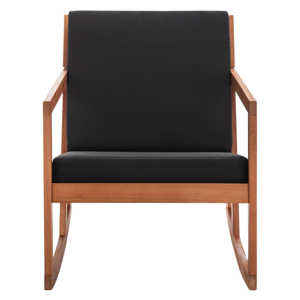 Chaise à bascule d'extérieur Makaila de SAFAVIEH avec coussin - 26 L x 31 P x 38 H