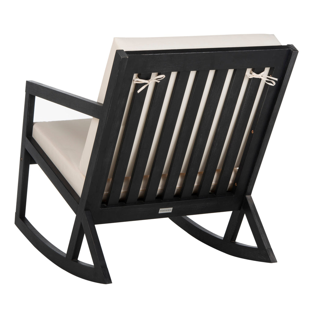 Chaise à bascule d'extérieur Makaila de SAFAVIEH avec coussin - 26 L x 31 P x 38 H