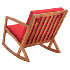 Chaise à bascule d'extérieur Makaila de SAFAVIEH avec coussin - 26 L x 31 P x 38 H