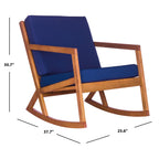 Chaise à bascule d'extérieur Makaila de SAFAVIEH avec coussin - 26 L x 31 P x 38 H