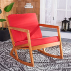 Chaise à bascule d'extérieur Makaila de SAFAVIEH avec coussin - 26 L x 31 P x 38 H