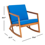 Chaise à bascule d'extérieur Makaila de SAFAVIEH avec coussin - 26 L x 31 P x 38 H