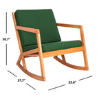 Chaise à bascule d'extérieur Makaila de SAFAVIEH avec coussin - 26 L x 31 P x 38 H