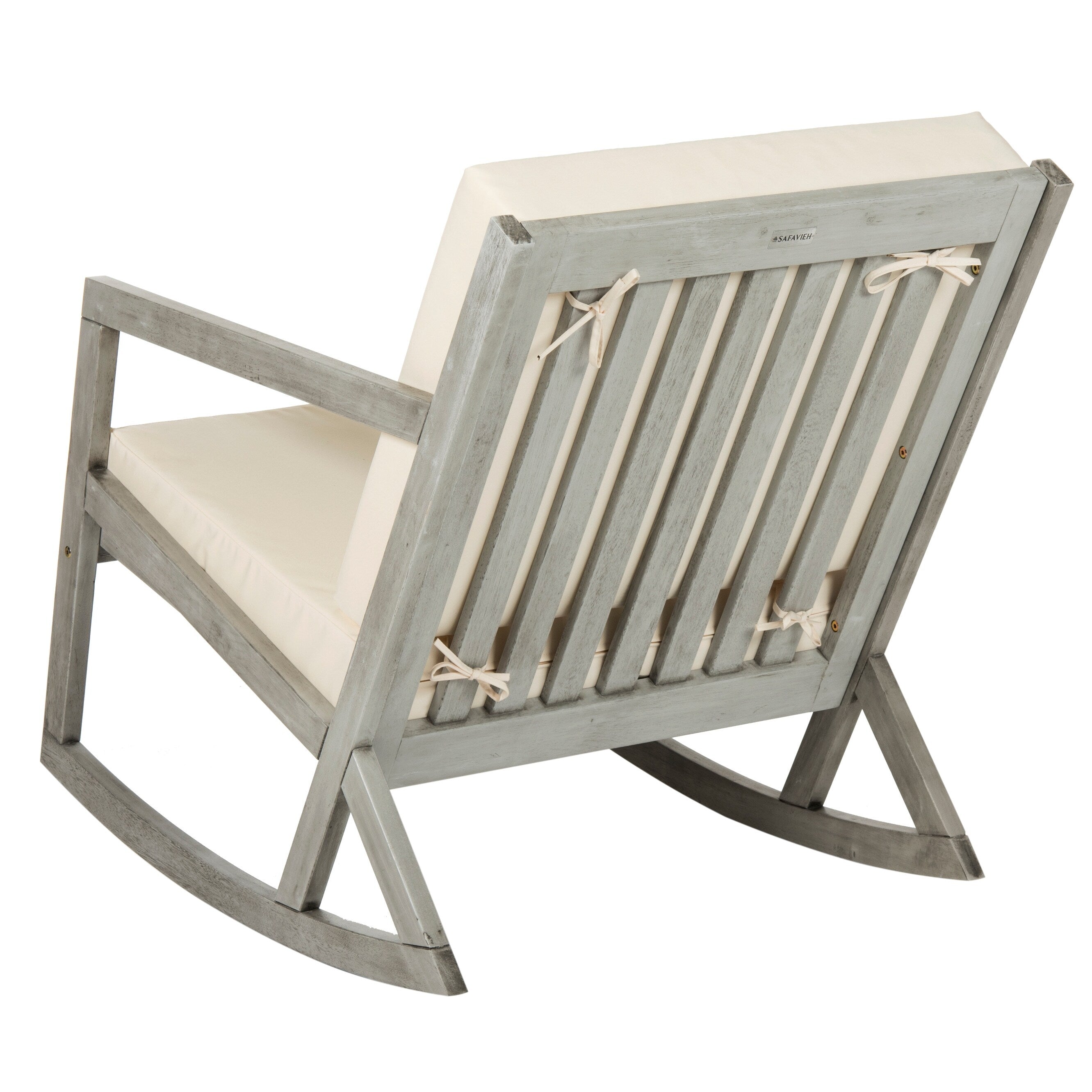 Chaise à bascule d'extérieur Makaila de SAFAVIEH avec coussin - 26 L x 31 P x 38 H