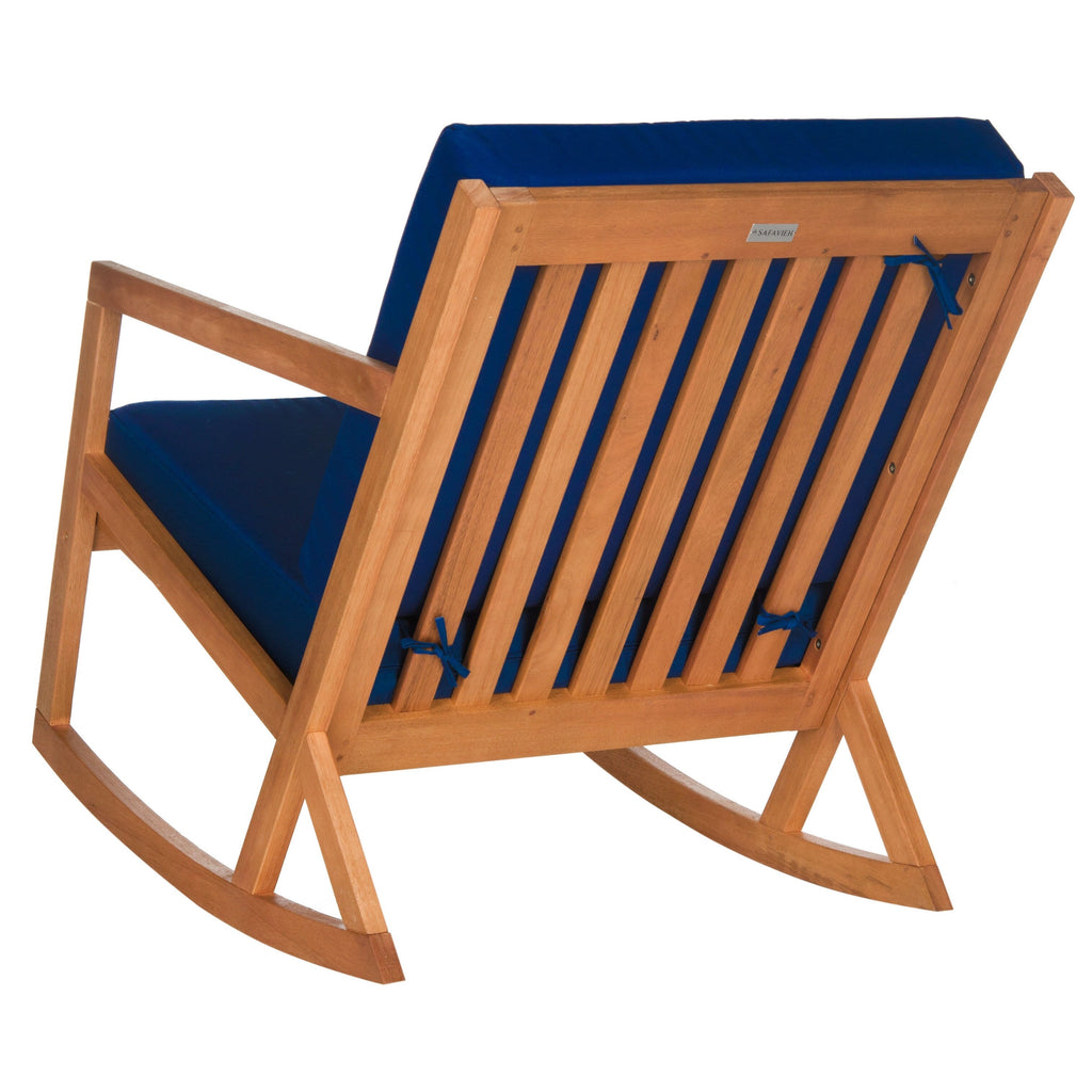 Chaise à bascule d'extérieur Makaila de SAFAVIEH avec coussin - 26 L x 31 P x 38 H