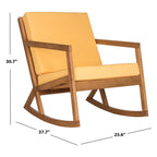 Chaise à bascule d'extérieur Makaila de SAFAVIEH avec coussin - 26 L x 31 P x 38 H