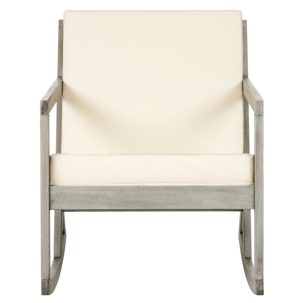 Chaise à bascule d'extérieur Makaila de SAFAVIEH avec coussin - 26 L x 31 P x 38 H