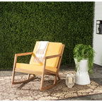 Chaise à bascule d'extérieur Makaila de SAFAVIEH avec coussin - 26 L x 31 P x 38 H