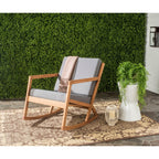 Chaise à bascule d'extérieur Makaila de SAFAVIEH avec coussin - 26 L x 31 P x 38 H