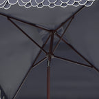 Parasol carré d'extérieur SAFAVIEH Naima Valance de 7,5 pieds