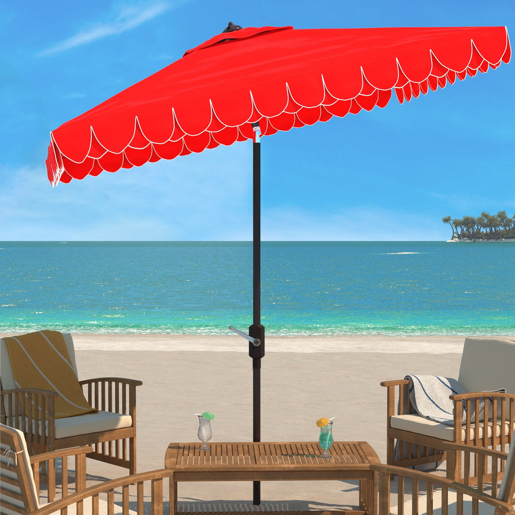 Parasol carré d'extérieur SAFAVIEH Naima Valance de 7,5 pieds