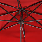 Parasol carré d'extérieur SAFAVIEH Naima Valance de 7,5 pieds