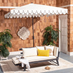 Parasol carré d'extérieur SAFAVIEH Naima Valance de 7,5 pieds
